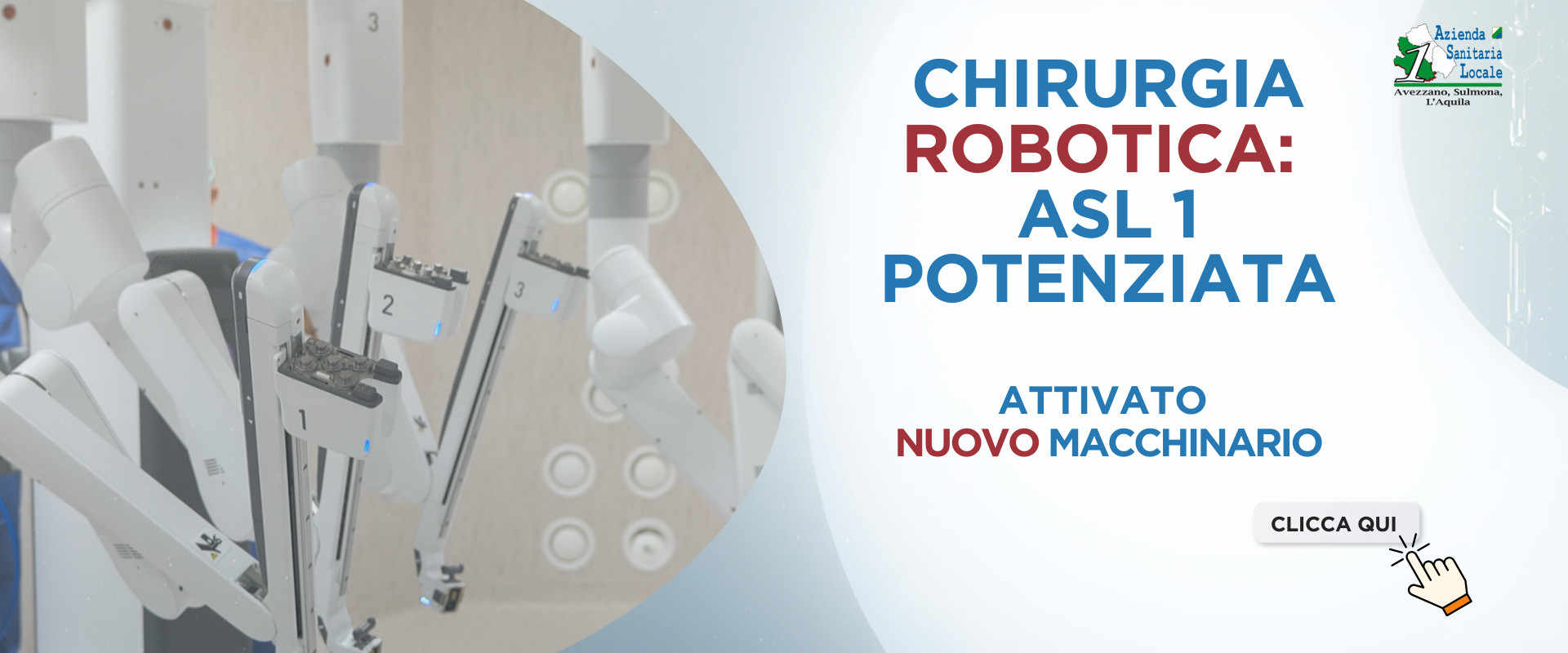 CHIRURGIA ROBOTICA, LA ASL SI POTENZIA